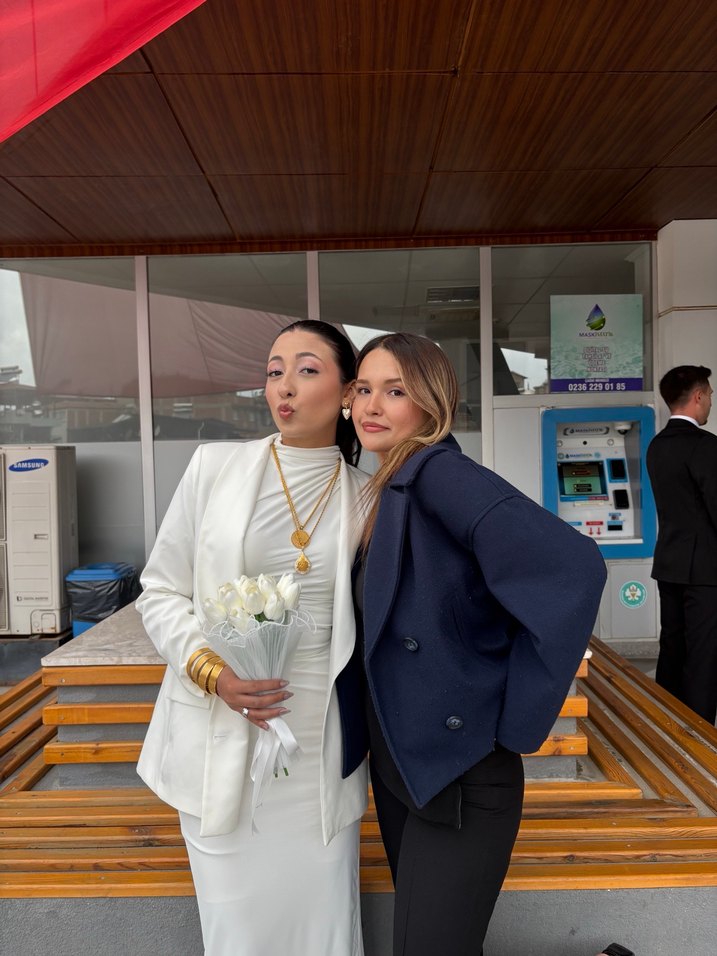 Lacivert Midi Kadın Yün Kaban - Görsel 2