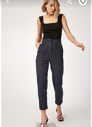 Indigo İnce kaşe pantolon