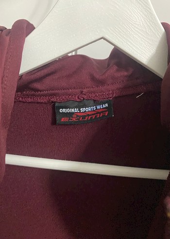 Bordo Fermuarlı Kapüşonlu Kadın Sweatshirt - Görsel 2