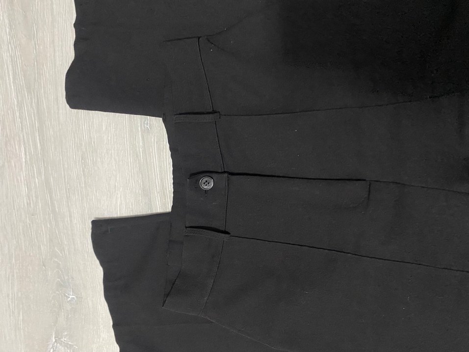 Düğmeli SiyahKumaş Kadın Pantolon - Görsel 2