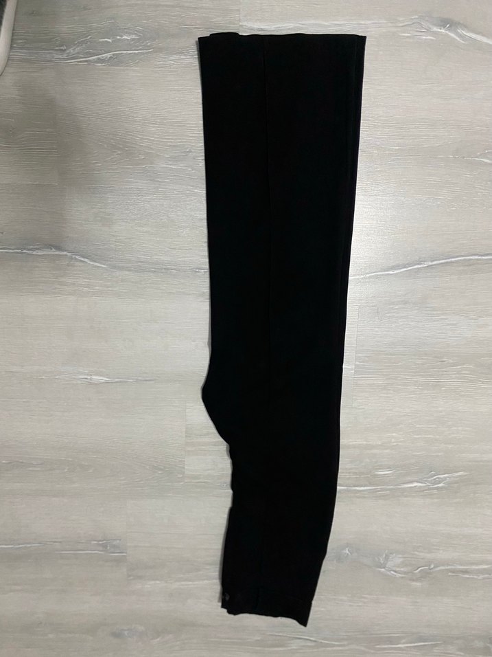 Düğmeli SiyahKumaş Kadın Pantolon - Görsel 3