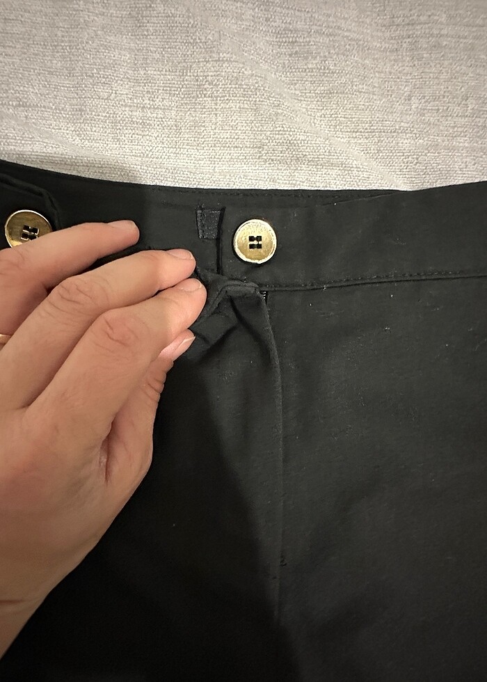 Kumaş mini etek - Görsel 3