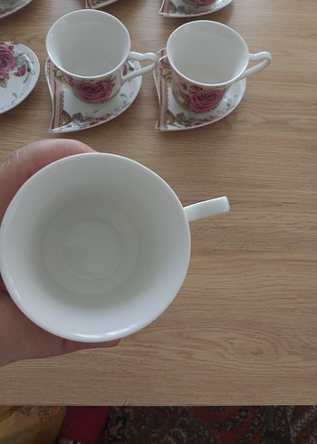 Pembe Gül Desenli 6'lı Fincan Seti - Görsel 5