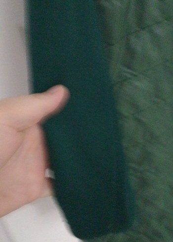 Zincir Detaylı Uzun Yeşil Kapüşonlu Kadın Ceket - Görsel 4