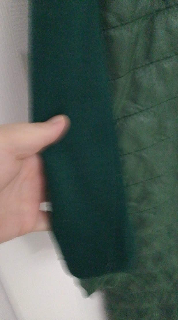 Zincir Detaylı Uzun Yeşil Kapüşonlu Kadın Ceket - Görsel 5