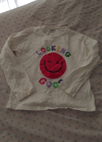 Kız Çocuk Renkli Baskılı Uzun Kollu Tişört - Görsel 5