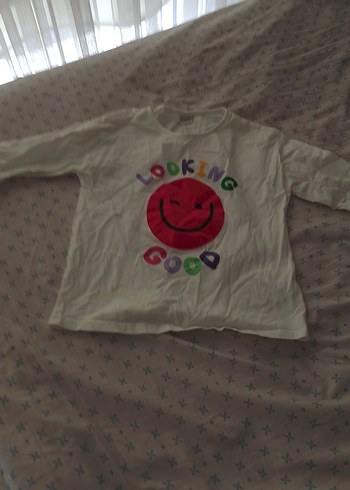 Kız Çocuk Renkli Baskılı Uzun Kollu Tişört - Görsel 4