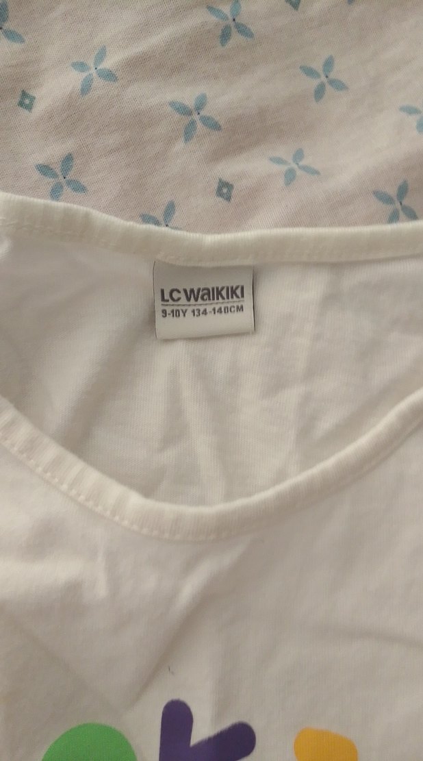 Kız Çocuk Renkli Baskılı Uzun Kollu Tişört - Görsel 3