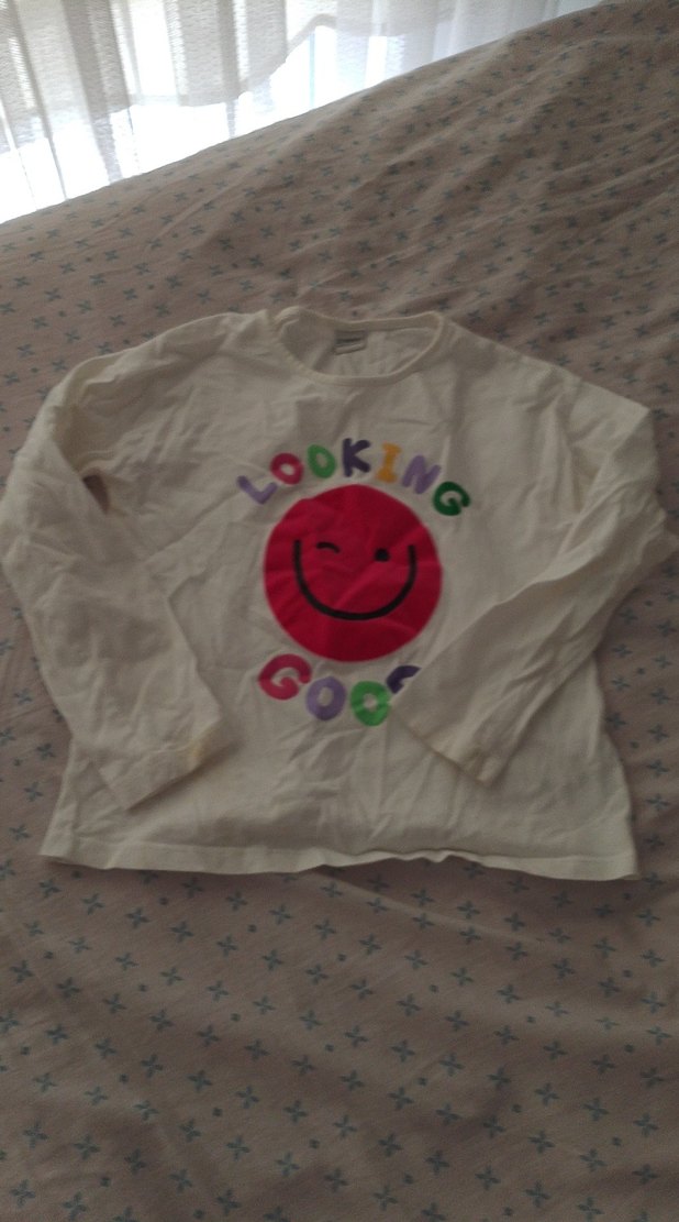 Kız Çocuk Renkli Baskılı Uzun Kollu Tişört - Görsel 5