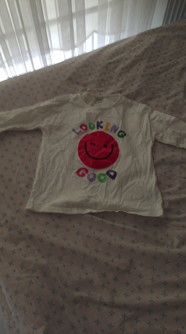 Kız Çocuk Renkli Baskılı Uzun Kollu Tişört - Görsel 4