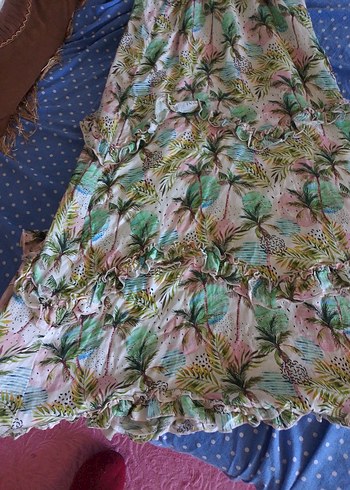 Yeşil Bohem Uzun Askılı Elbise - Görsel 8