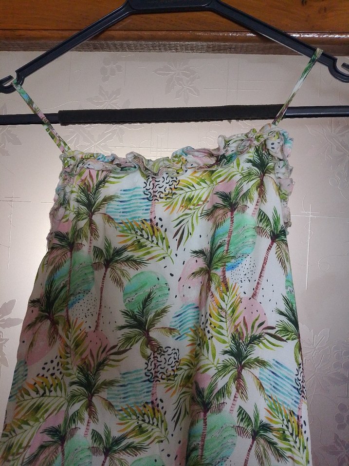 Yeşil Bohem Uzun Askılı Elbise - Görsel 2