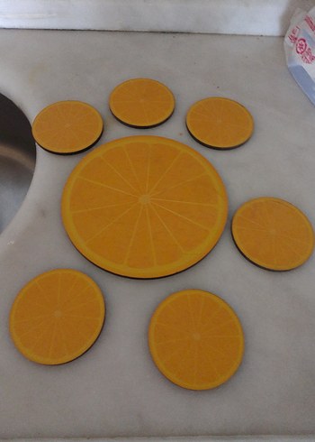 Tepsi takımı ve bardak altlığı - Görsel 3