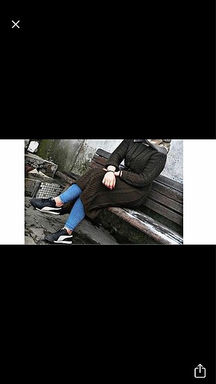 Yeşil kışlık triko tunik