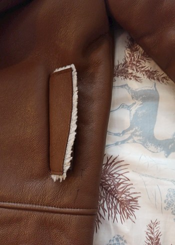 Kürk Detaylı Kahverengi Deri - Görsel 7