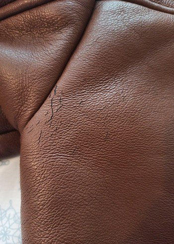 Kürk Detaylı Kahverengi Deri - Görsel 4