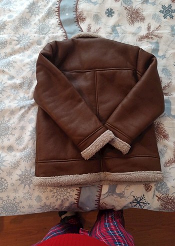 Kürk Detaylı Kahverengi Deri - Görsel 5