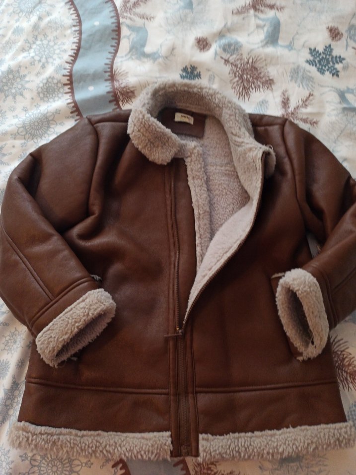 Kürk Detaylı Kahverengi Deri - Görsel 3