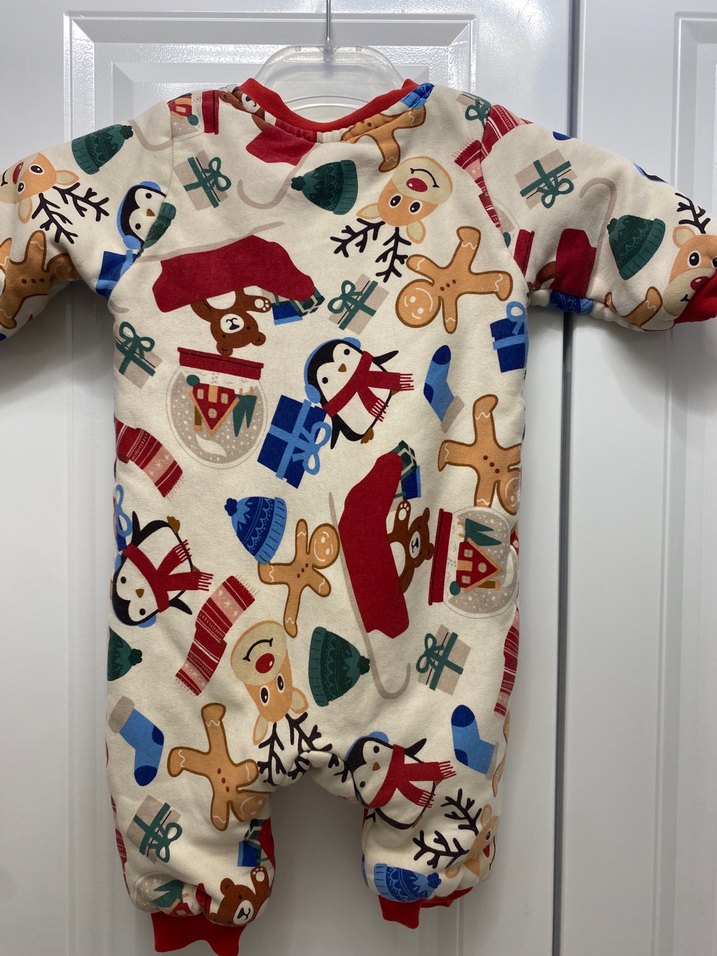 Renkli Desenli Örgü Bebek Tulum 6/9 m - Görsel 2