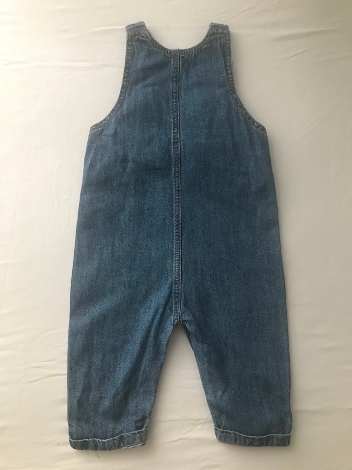 Erkek Çocuk Kot Askılı Pantolon Dinozor Nakışlı - Görsel 2