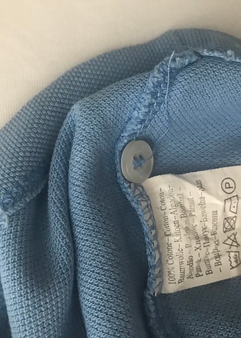 Erkek Çocuk Mavi Uzun Kollu Polo Tişört 9 Aylık - Görsel 6