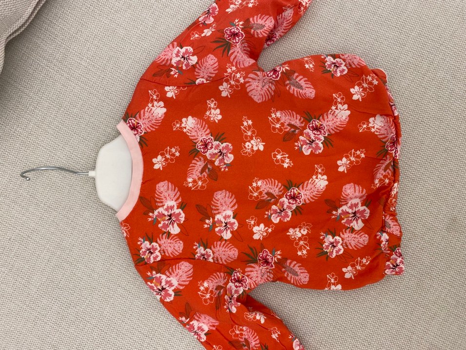 Kız Çocuk Çiçek Desenli Renkli Fermuarlı Ceket - Görsel 2