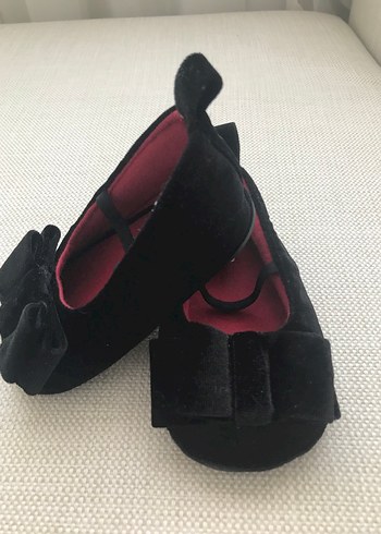 Kız Çocuk Siyah Kadife Fiyonk Detaylı Babet - Görsel 3