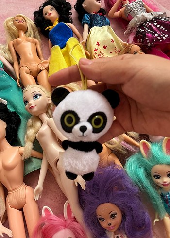 Beden Renkli Kahverengi Panda Peluş Oyuncak