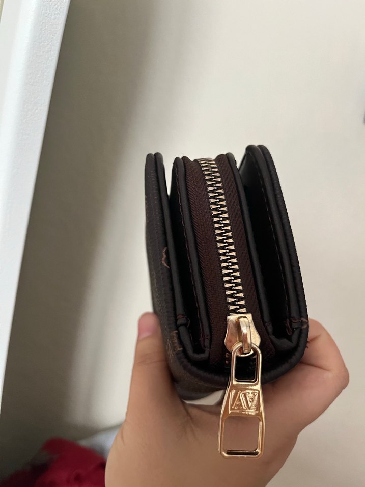 Cüzdan #Kahverengi Deri Baskılı Kadın Cüzdan - Görsel 3