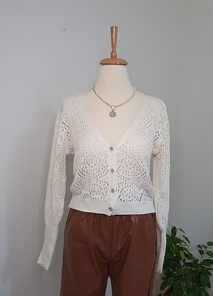 universal Beden siyah Renk SİYAH CROP ÖRME HIRKA
