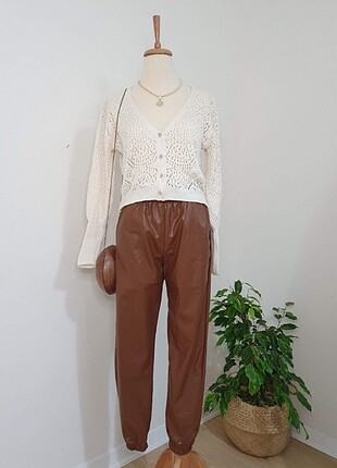 Zara Deri jogger pantolon