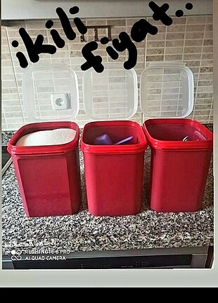 Tupperware Özel Kare ikili set
