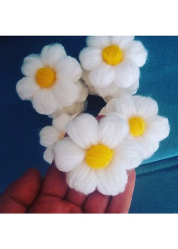 Renkli Örgü Çiçek - Görsel 2