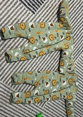 Uzun Kollu Fermuarlı Bebek Tulum - Görsel 3