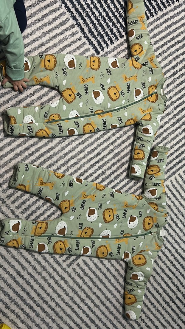 Uzun Kollu Fermuarlı Bebek Tulum - Görsel 4