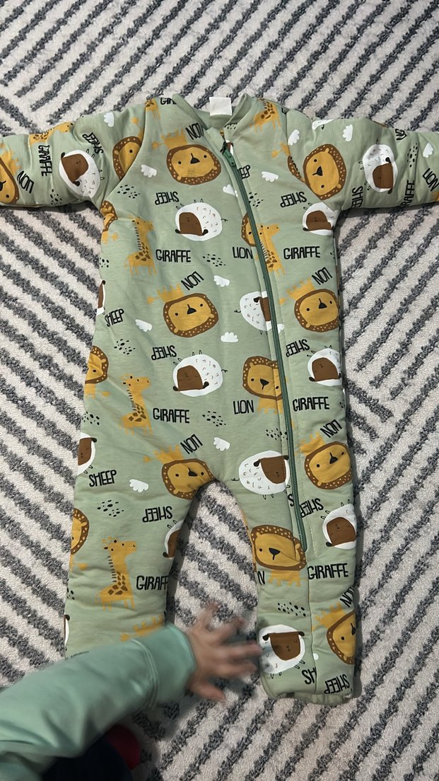 Uzun Kollu Fermuarlı Bebek Tulum - Görsel 2