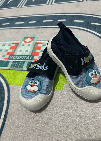 Mavi Erkek Bebek İlk Adım Ayakkabısı Velcro - Görsel 2