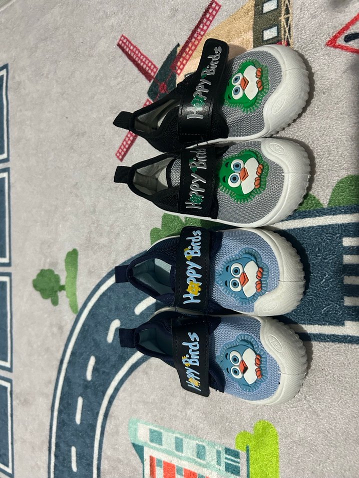 Mavi Erkek Bebek İlk Adım Ayakkabısı Velcro - Görsel 3