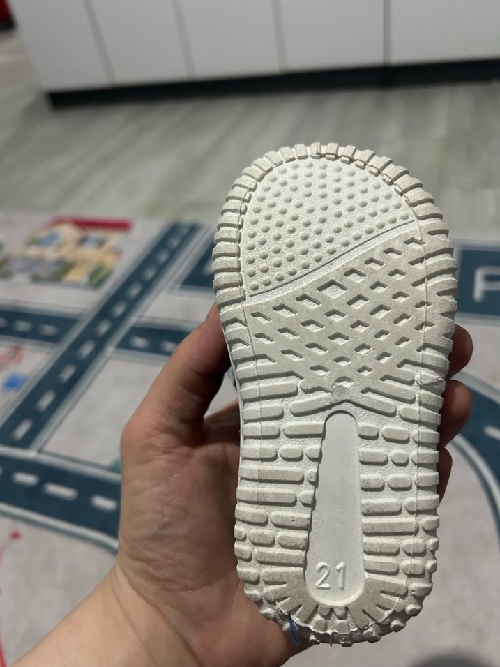 Mavi Erkek Bebek İlk Adım Ayakkabısı Velcro - Görsel 4