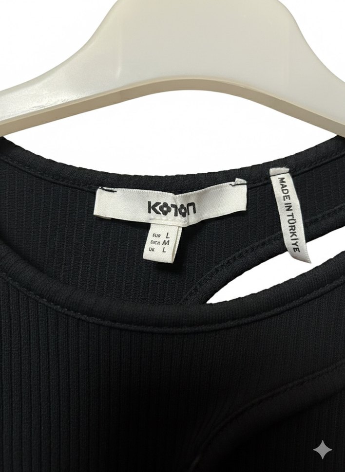 Tek Kollu Siyah Elbise - Görsel 3