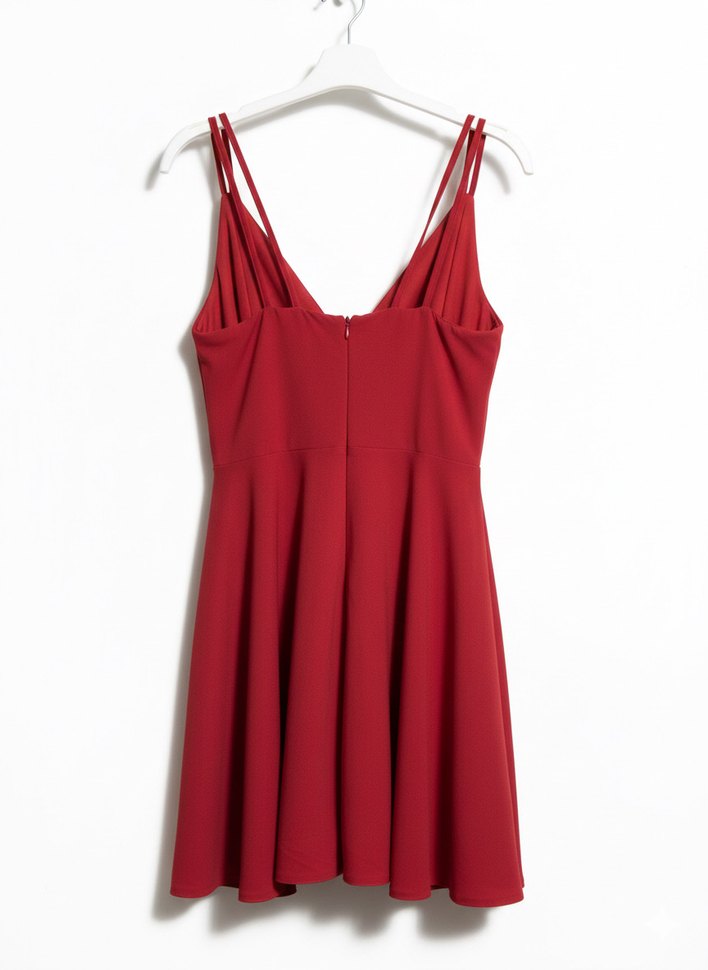 Kırmızı Şık elbise - Görsel 2