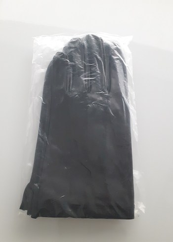 Siyah Deri Kadın/Erkek Eldiven - Görsel 4