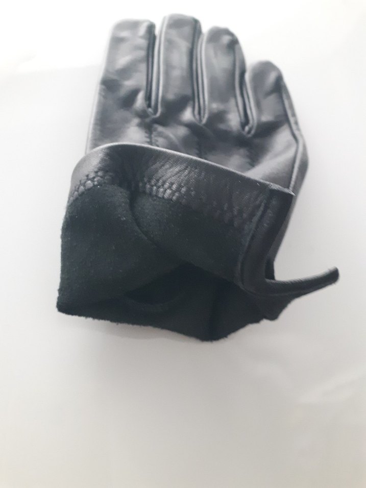 Siyah Deri Kadın/Erkek Eldiven - Görsel 3