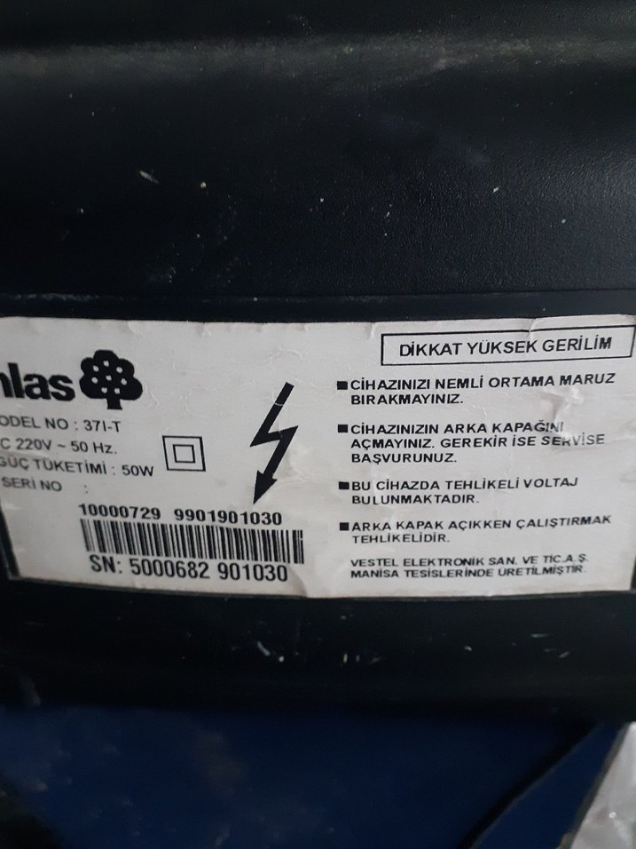 Siyah CRT televizyon - Görsel 4