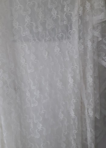 Beyaz Dantel Desenli Perde - Görsel 3
