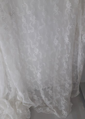 Beyaz Dantel Desenli Perde - Görsel 2