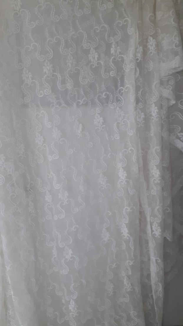 Beyaz Dantel Desenli Perde - Görsel 3