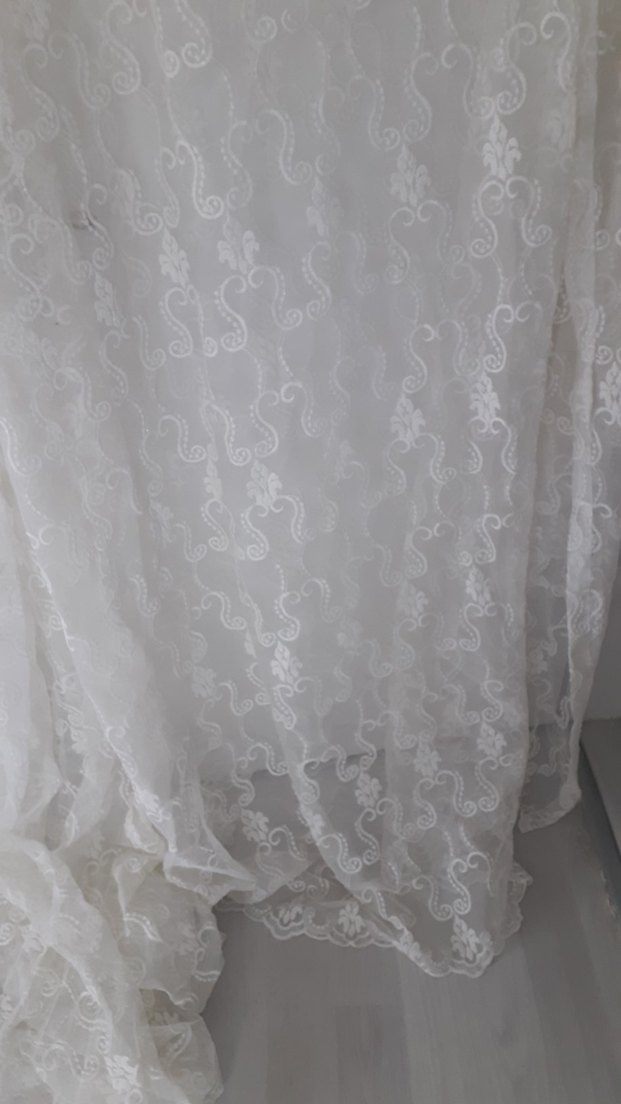 Beyaz Dantel Desenli Perde - Görsel 2