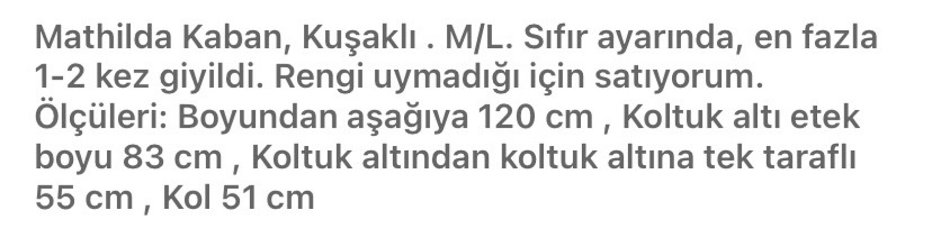 Diğer Yün Kaban (M L) beden uyumlu