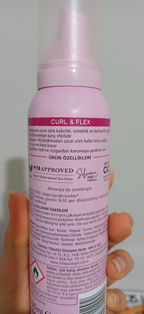 Schwarzkopf Taft Curl & Flex Saç Köpüğü - Görsel 2